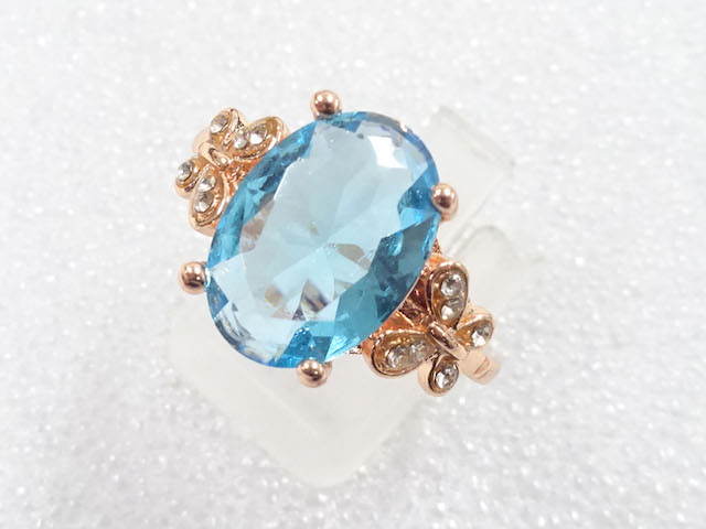 JAPANESE KIMONO / ANTIQUE COLORED STONE RING (SIZE 20.5)